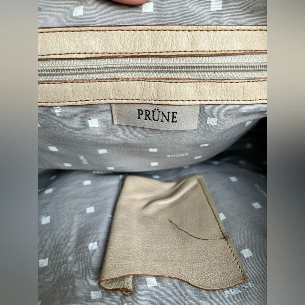 Prune Cream Leather Shoulder / Crossbody Bag - Picture 9 of 15